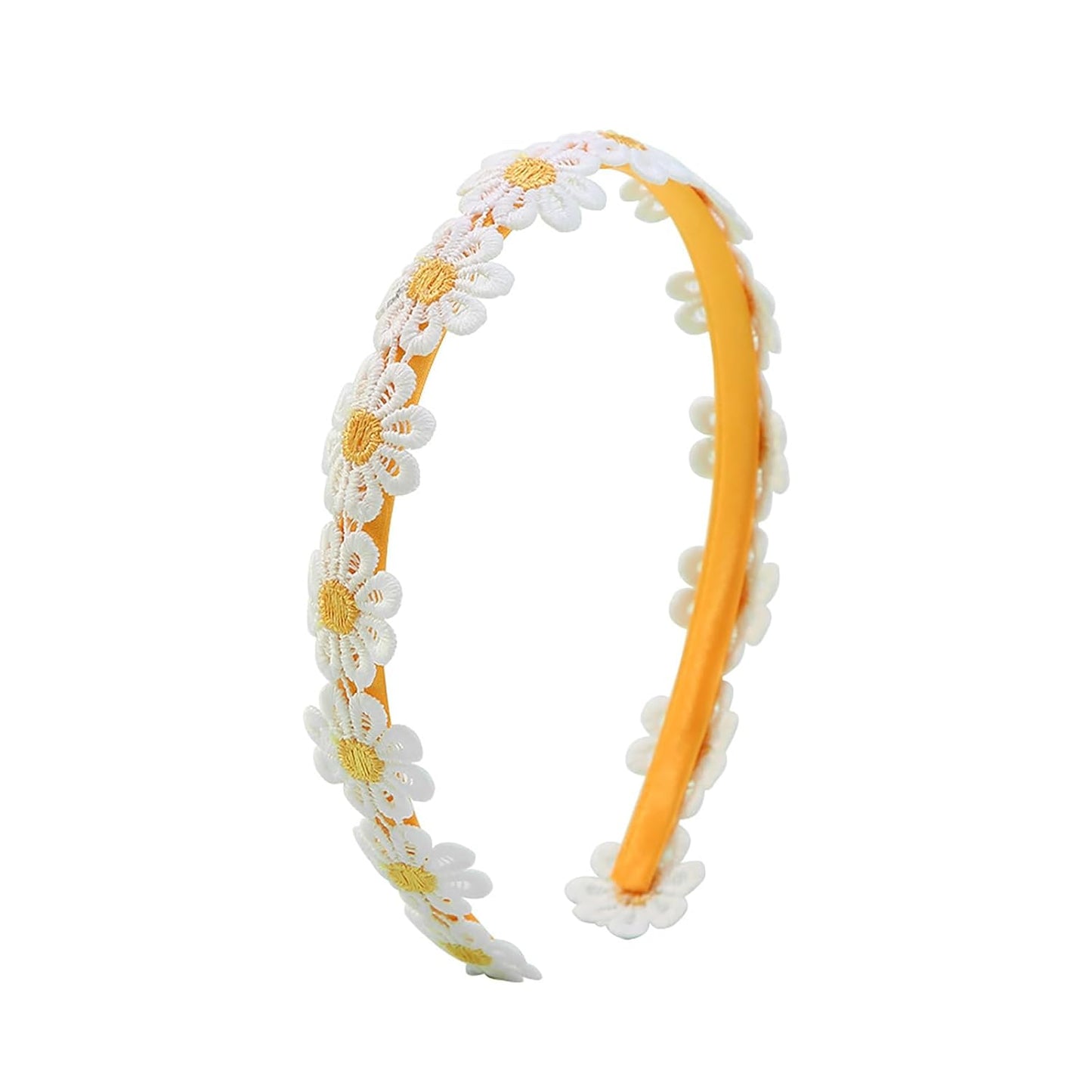Daisy Headband Yellow Embroidery Flower Hair Bands Cute Flowers Hair Accessories for Women Girl Birthday Wedding Party Supplies