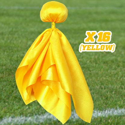 16 Pcs Yellow Penalty Flag Football Flags, Referee Flag, Lacrosse,Sports Fan for Football Games Party Accessory Referee Game Party
