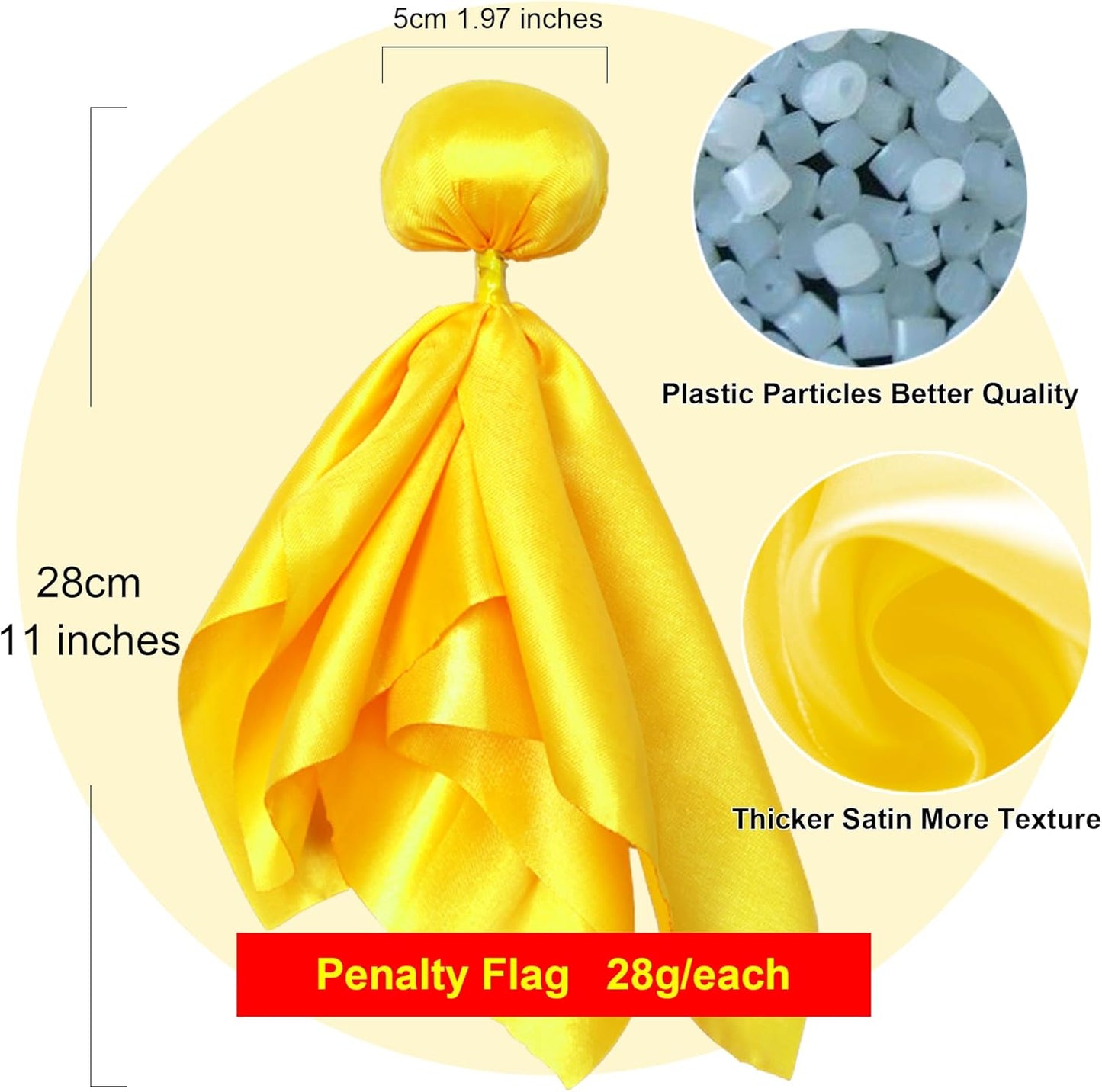 16 Pcs Yellow Penalty Flag Football Flags, Referee Flag, Lacrosse,Sports Fan for Football Games Party Accessory Referee Game Party