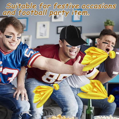 16 Pcs Yellow Penalty Flag Football Flags, Referee Flag, Lacrosse,Sports Fan for Football Games Party Accessory Referee Game Party