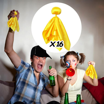 16 Pcs Yellow Penalty Flag Football Flags, Referee Flag, Lacrosse,Sports Fan for Football Games Party Accessory Referee Game Party
