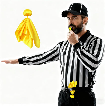 16 Pcs Yellow Penalty Flag Football Flags, Referee Flag, Lacrosse,Sports Fan for Football Games Party Accessory Referee Game Party