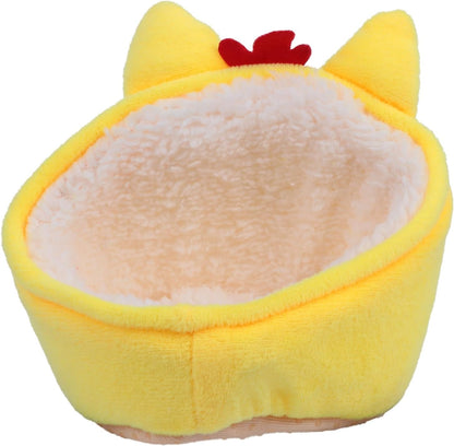 Warm Little Yellow Chicken Nest Pet Bed Soft Small Pet House for Hamster Puppy Rest Bed