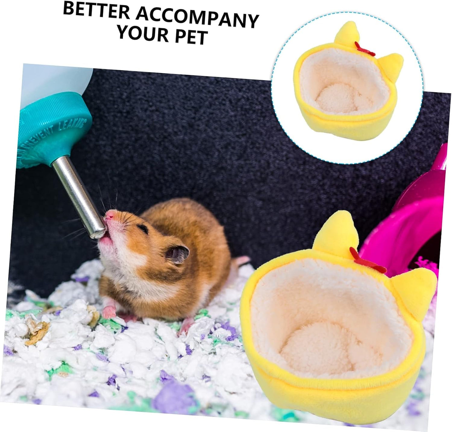 Warm Little Yellow Chicken Nest Pet Bed Soft Small Pet House for Hamster Puppy Rest Bed