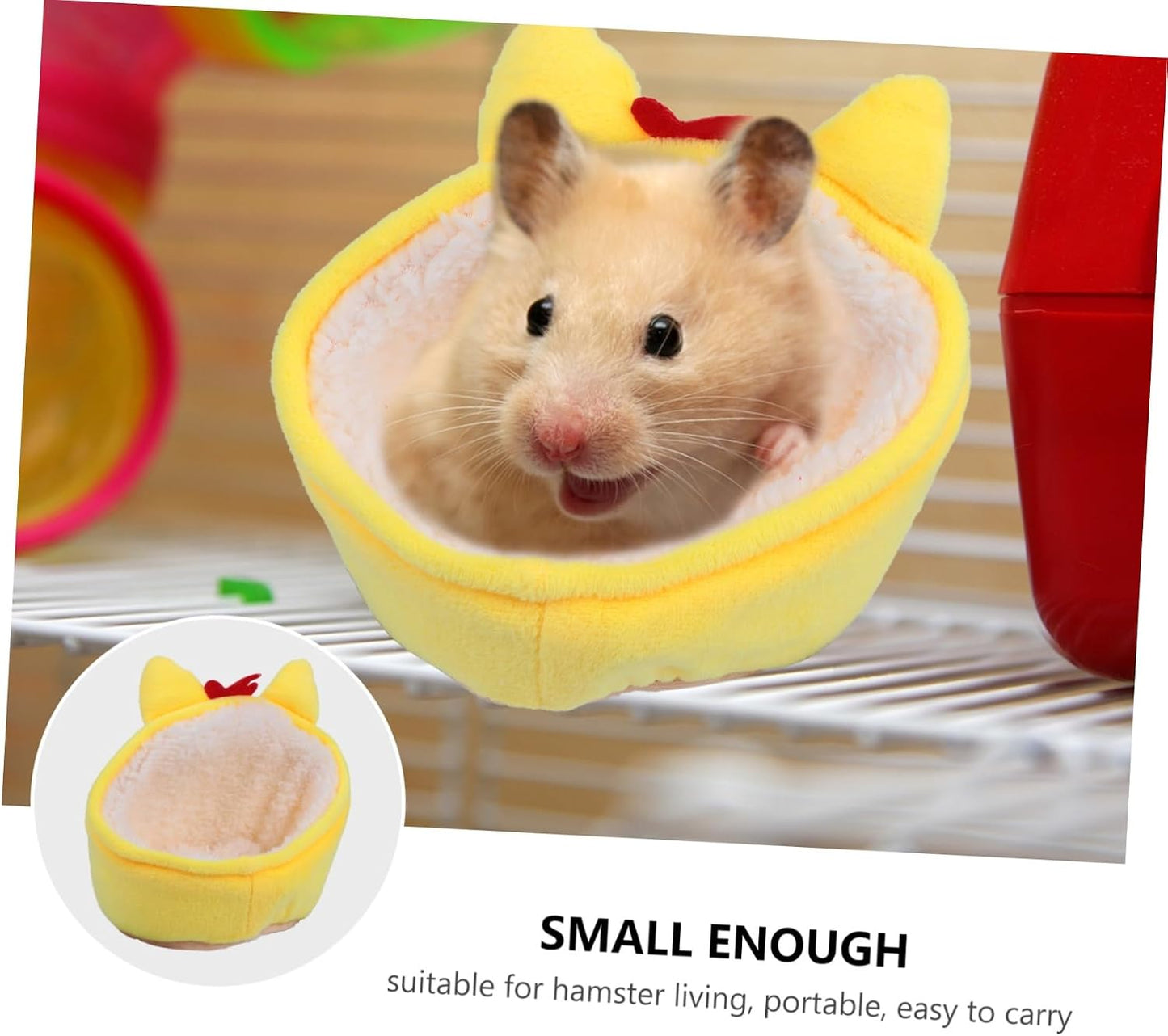 Warm Little Yellow Chicken Nest Pet Bed Soft Small Pet House for Hamster Puppy Rest Bed