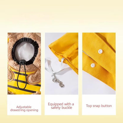 Pet Outing Single Shoulder Bag, Cartoon Canvas Bag, Small Dog, Cat Carrier Bag, Yellow, Suitable for Dogs Weighing 0-3kg and Cats Weighing 0-4kg