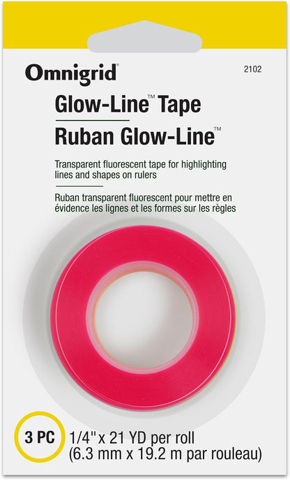 2102 Glow Line Tape, Pink/Orange/Yellow