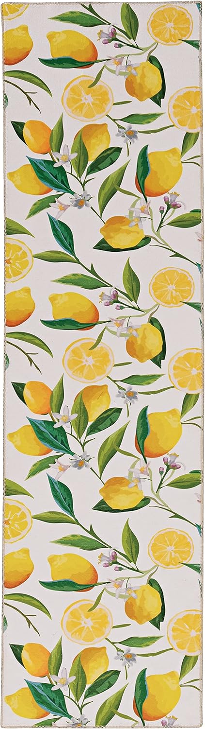 The Anywhere Washable Rug Wesley Ivory/Yellow 2' X 8' Runner Rug