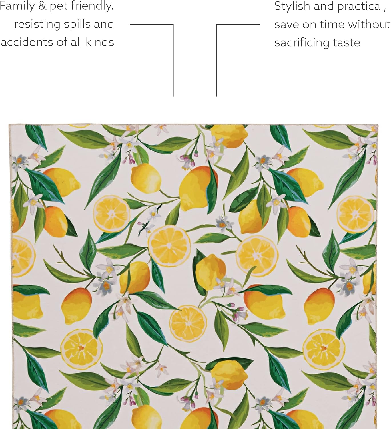 The Anywhere Washable Rug Wesley Ivory/Yellow 2' X 8' Runner Rug