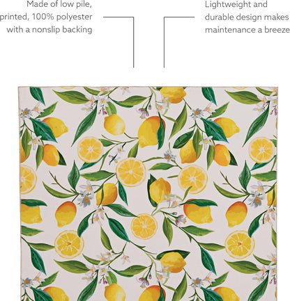 The Anywhere Washable Rug Wesley Ivory/Yellow 2' X 8' Runner Rug