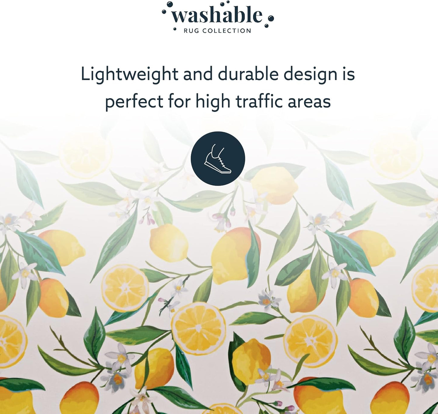 The Anywhere Washable Rug Wesley Ivory/Yellow 2' X 8' Runner Rug