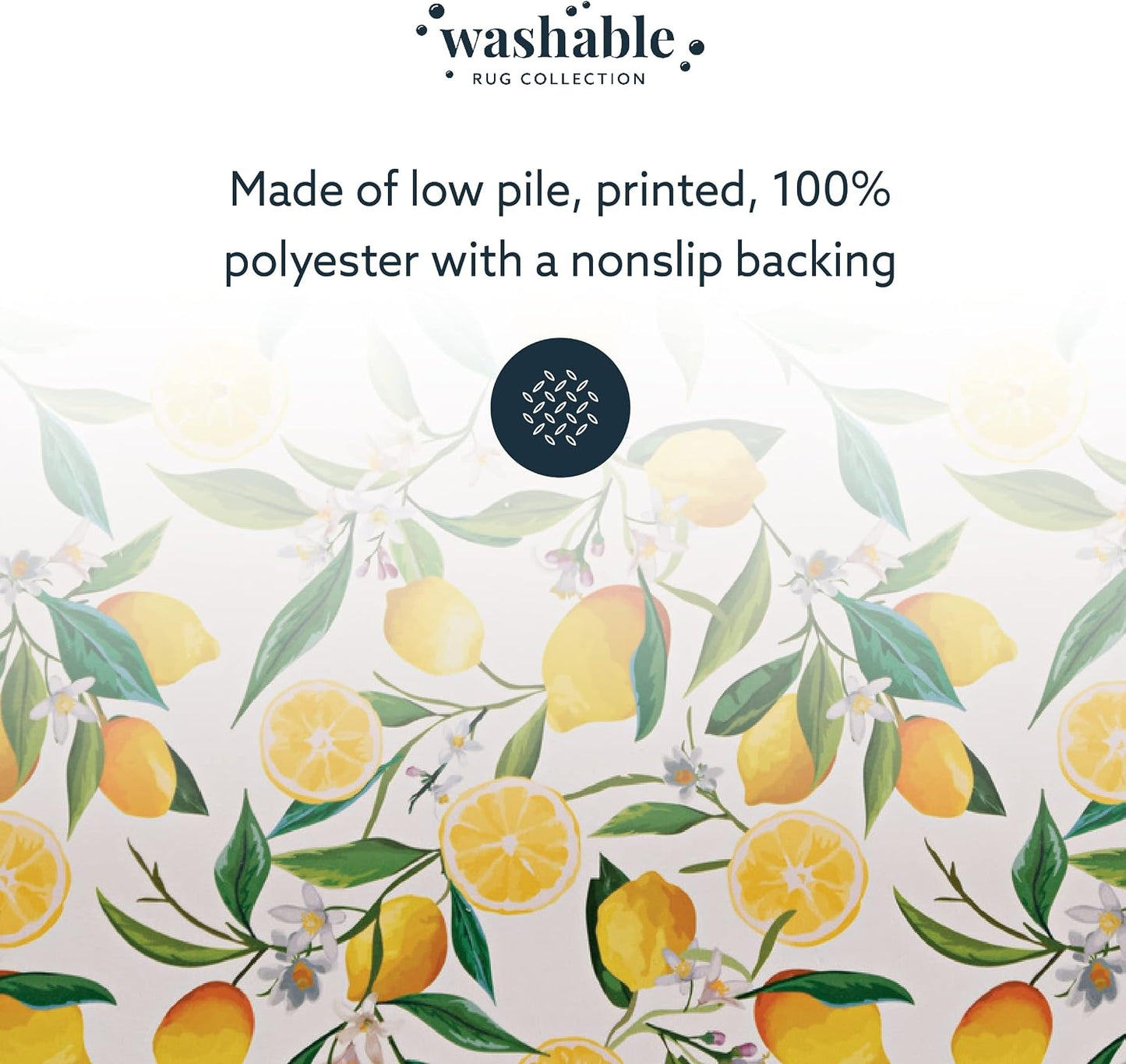 The Anywhere Washable Rug Wesley Ivory/Yellow 2' X 8' Runner Rug