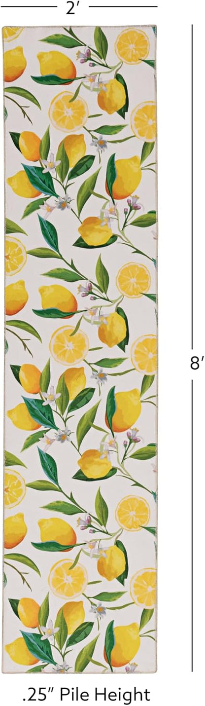 The Anywhere Washable Rug Wesley Ivory/Yellow 2' X 8' Runner Rug
