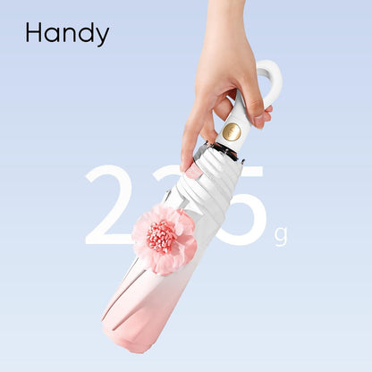 Compact Travel Umbrella - Mini Umbrella for Purse, Small Lightweight & Tiny Design Perfect for Parasol Outdoor Sun & Rain Umbrellas (E-Green)