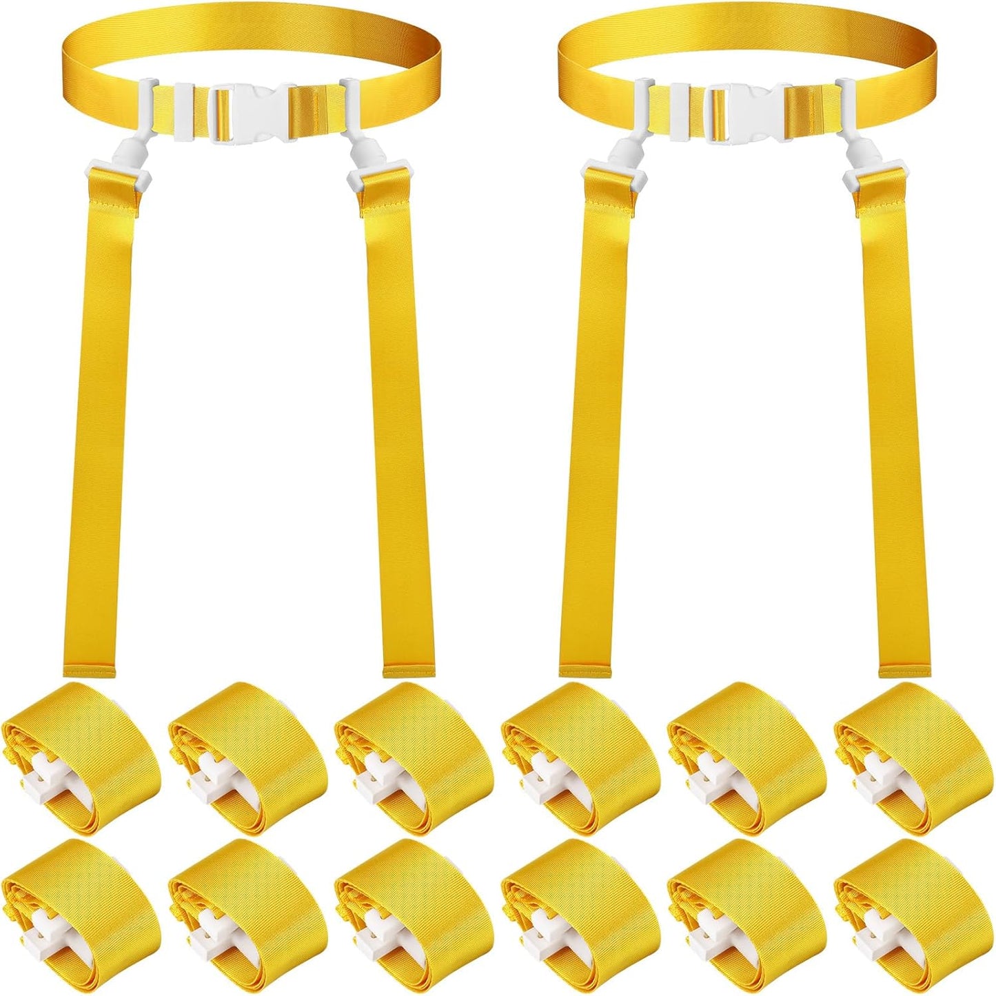 2/12/24/36 Player Flag Football Belt, Adjustable Football Belts and Flags for Kids Youth Adult Sport Team Training