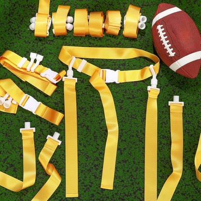 2/12/24/36 Player Flag Football Belt, Adjustable Football Belts and Flags for Kids Youth Adult Sport Team Training