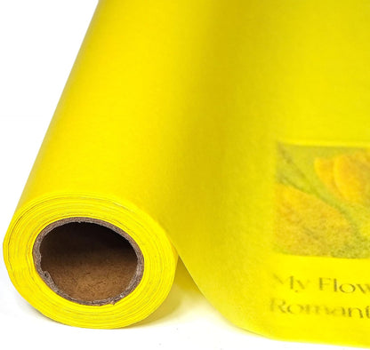 Yellow Tissue Paper Roll for Gift Wrapping, Flower Bouquets & Crafting - 17" x 98 ft, Translucent Delicate Tissue Paper for Gift Bag Stuffing, Art Packing, Wedding, Birthday, Holiday Decor