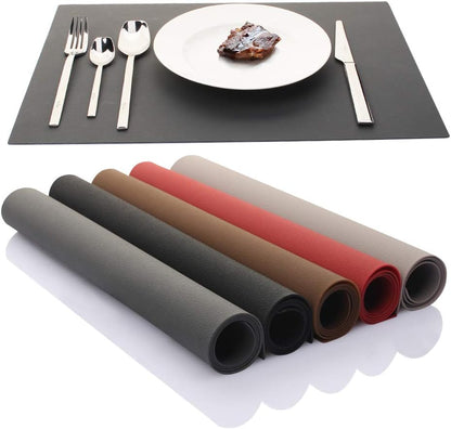 Silicone Placemats [17.7''x12.6''] Heat-Resistant Thicken Non-Slip Tablemats Non-Skid Table Mats Set of 4 (Yellow)