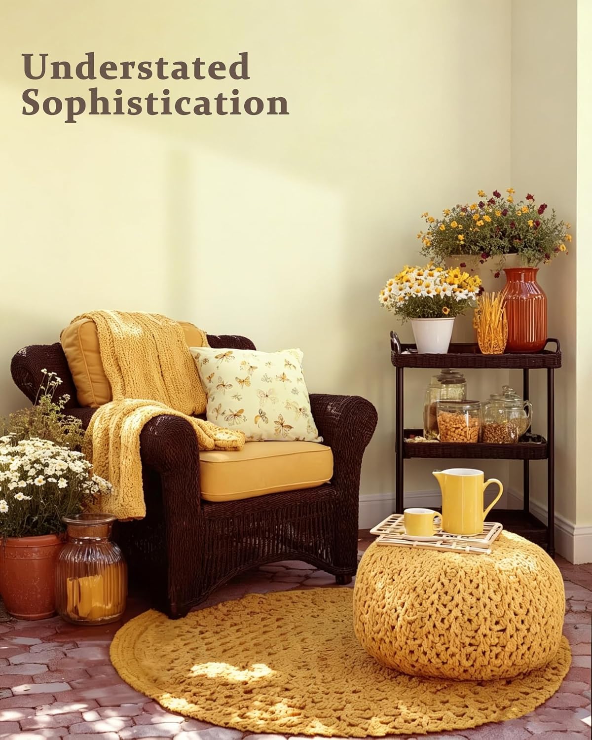 Solid Light Yellow Wallpaper Matte Textured Peel and Stick Wallpaper 118"X15.7" Self Adhesive Removable Wall Paper Waterproof Contact Paper for Living Room Bedroom Decor
