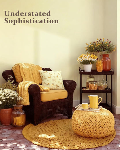 Solid Light Yellow Wallpaper Matte Textured Peel and Stick Wallpaper 118"X15.7" Self Adhesive Removable Wall Paper Waterproof Contact Paper for Living Room Bedroom Decor