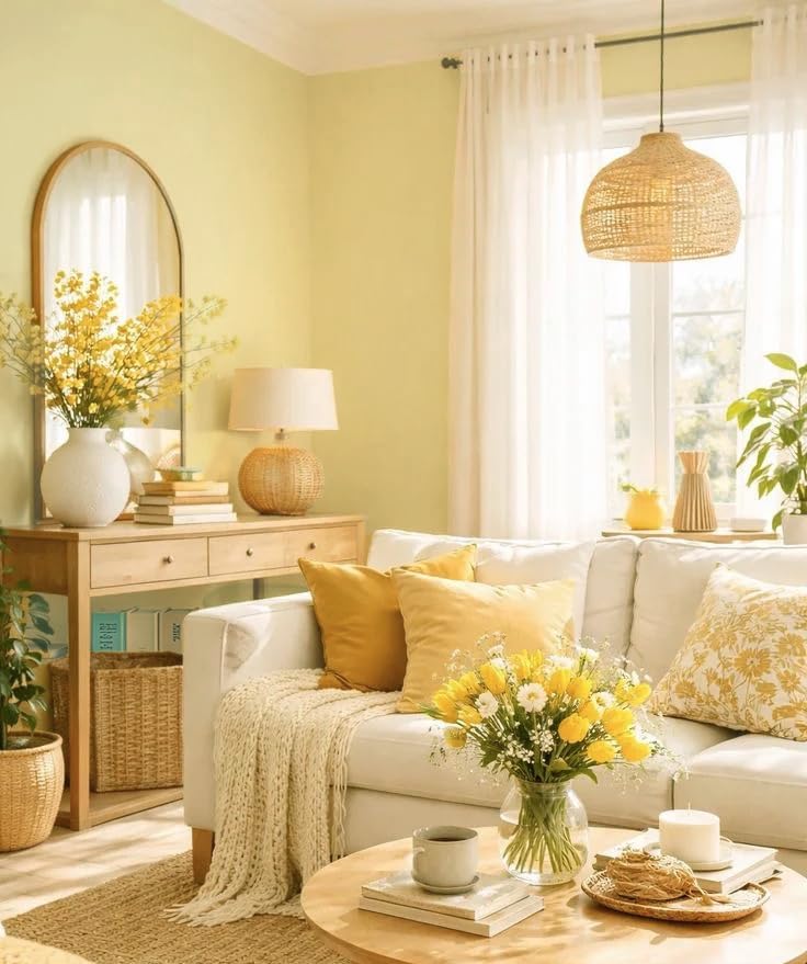Solid Light Yellow Wallpaper Matte Textured Peel and Stick Wallpaper 118"X15.7" Self Adhesive Removable Wall Paper Waterproof Contact Paper for Living Room Bedroom Decor
