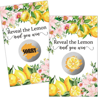50 Pack Reveal The Lemon Scratch Off Cards | Lemon Scratch Game for Bridal Shower Raffle Ticket Lottery Game Wedding Engagement Party Bachelorette Birthday Party Supplies