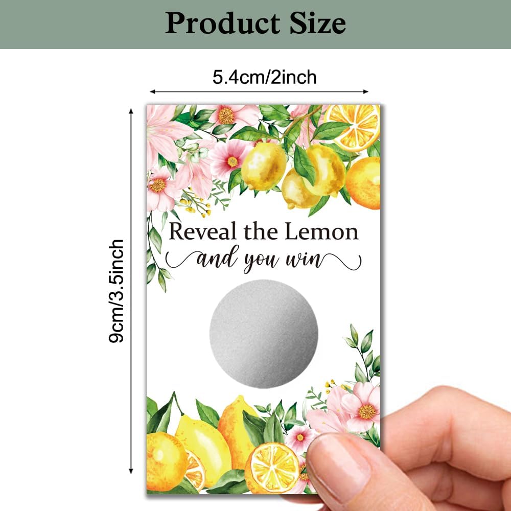 50 Pack Reveal The Lemon Scratch Off Cards | Lemon Scratch Game for Bridal Shower Raffle Ticket Lottery Game Wedding Engagement Party Bachelorette Birthday Party Supplies