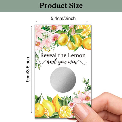 50 Pack Reveal The Lemon Scratch Off Cards | Lemon Scratch Game for Bridal Shower Raffle Ticket Lottery Game Wedding Engagement Party Bachelorette Birthday Party Supplies
