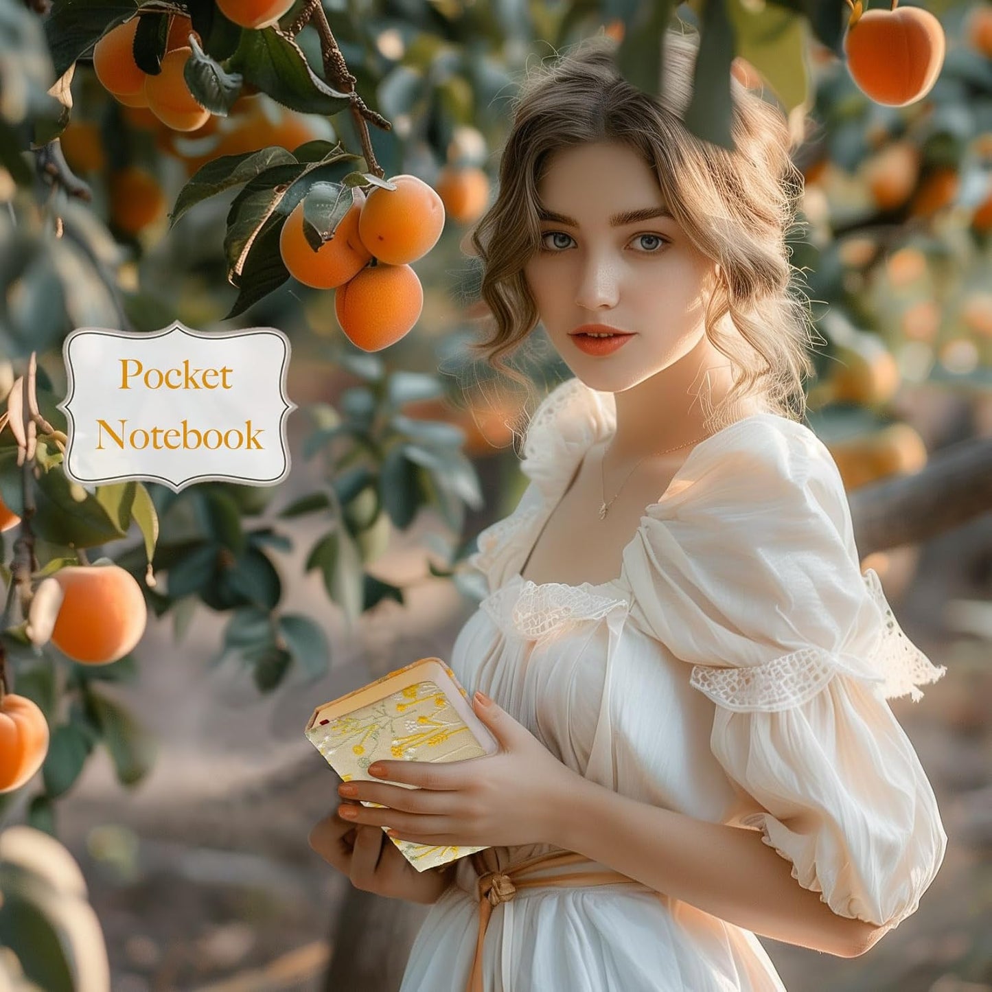 Embroidered Pocket Notebook for Women, A6 Mini Cloth Journal, Hardcover, 264 Pages, 4x6 Small Lined Notebook & Sketchbook, Beautiful Diary, Little Notepad, Apricot Yellow.
