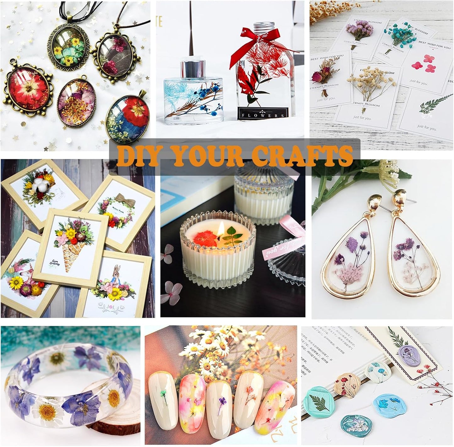 99Pcs Pressed Dried Flowers and Butterfly for Resin Molds, Assorted Real Natural Flowers Leaves Stickers for DIY Art Nail Crafts, Jewelry, Candle, Soap Crafts Making