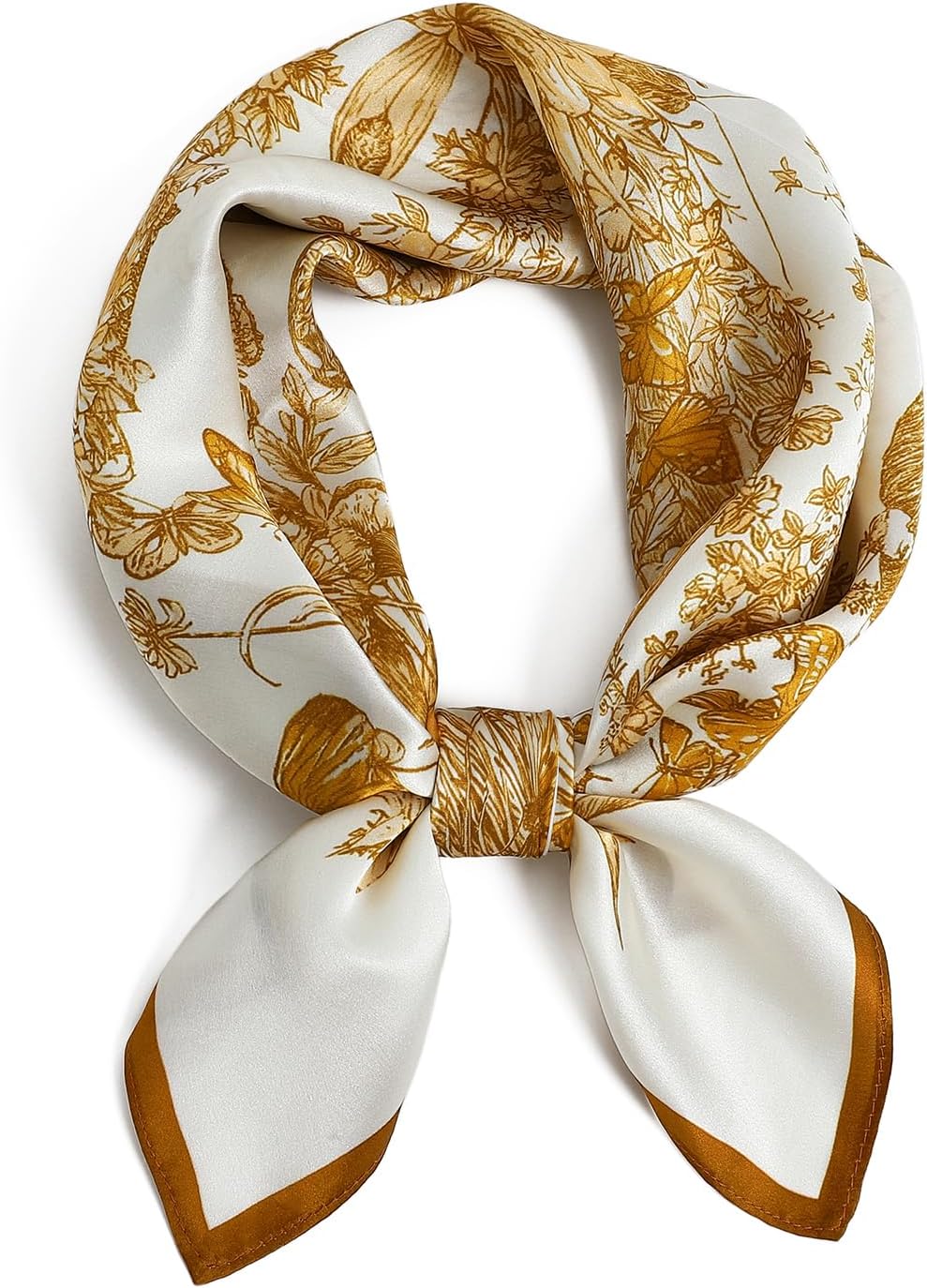 100% Pure Mulberry Silk Square Scarf-27''x27 Lightweight Hair Scarves Headscarf Night Sleeping with Gift Packed