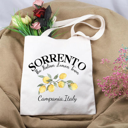 Sorrento Italian Delicious Lemon Tote Bag Southern Italy Gift Sorrento Travel Gift for Italy Lover
