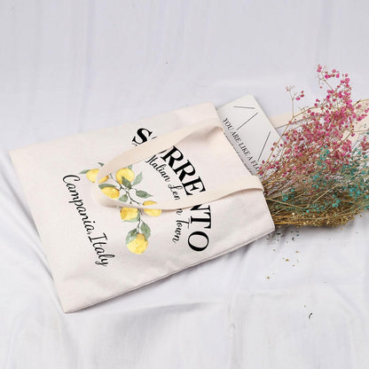 Sorrento Italian Delicious Lemon Tote Bag Southern Italy Gift Sorrento Travel Gift for Italy Lover