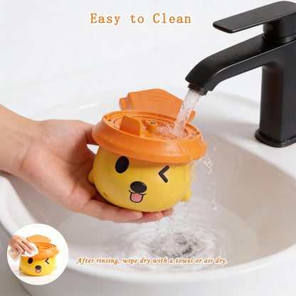 Interactive Dog and Cat Treat Dispenser - Slow Feeder Puzzle Toy for Mental Stimulation (Yellow and Orange)