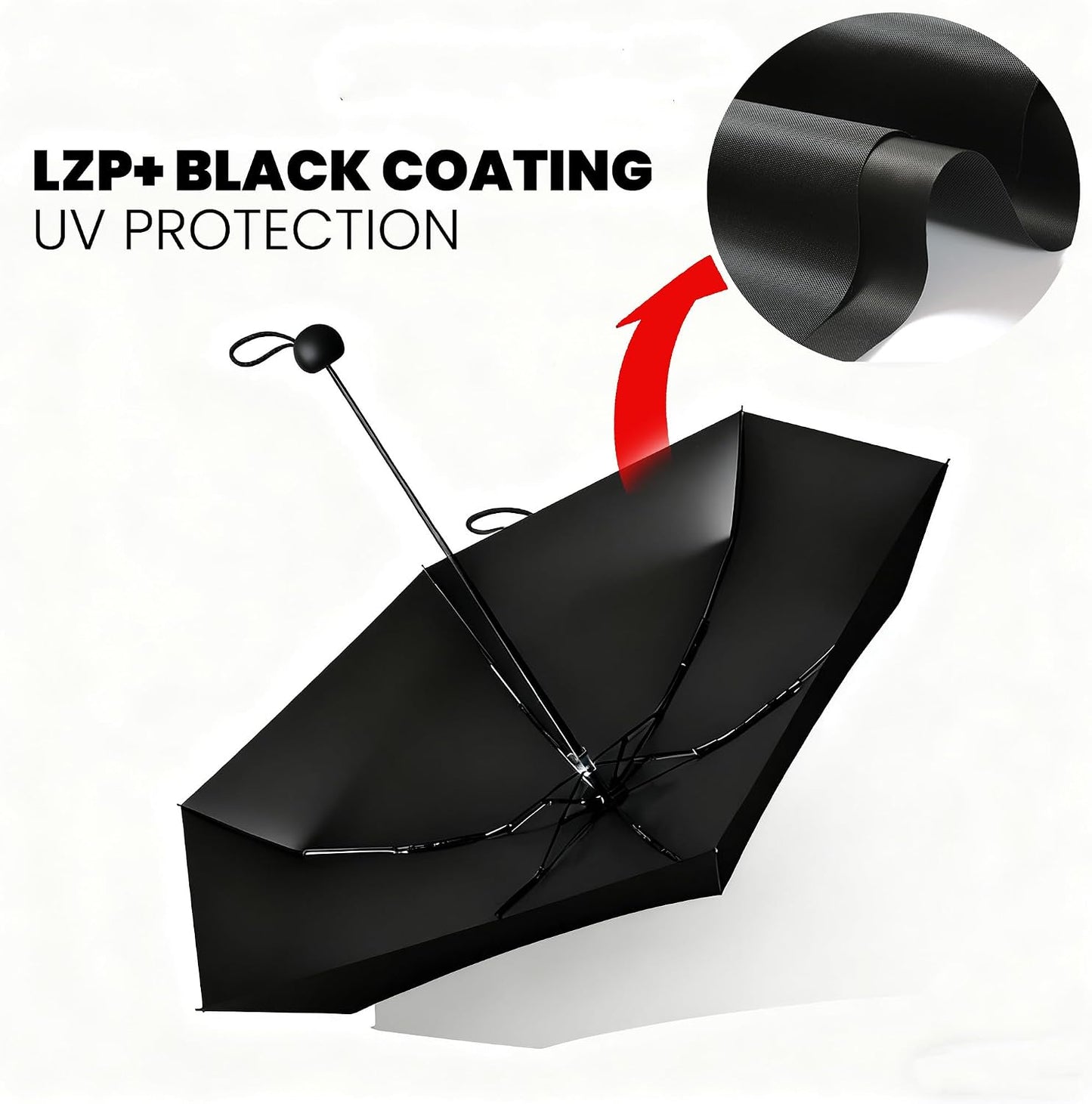 Mini Umbrella for Purse with Case, Sturdy Travel Essentials, UV Sun Protection Lightweight Compact Manual Open Close, Tiny Pocket Fits Purse Backpack, Women Kids Men