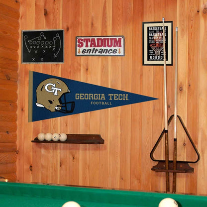 Georgia Tech Yellow Jackets Football Helmet Pennant