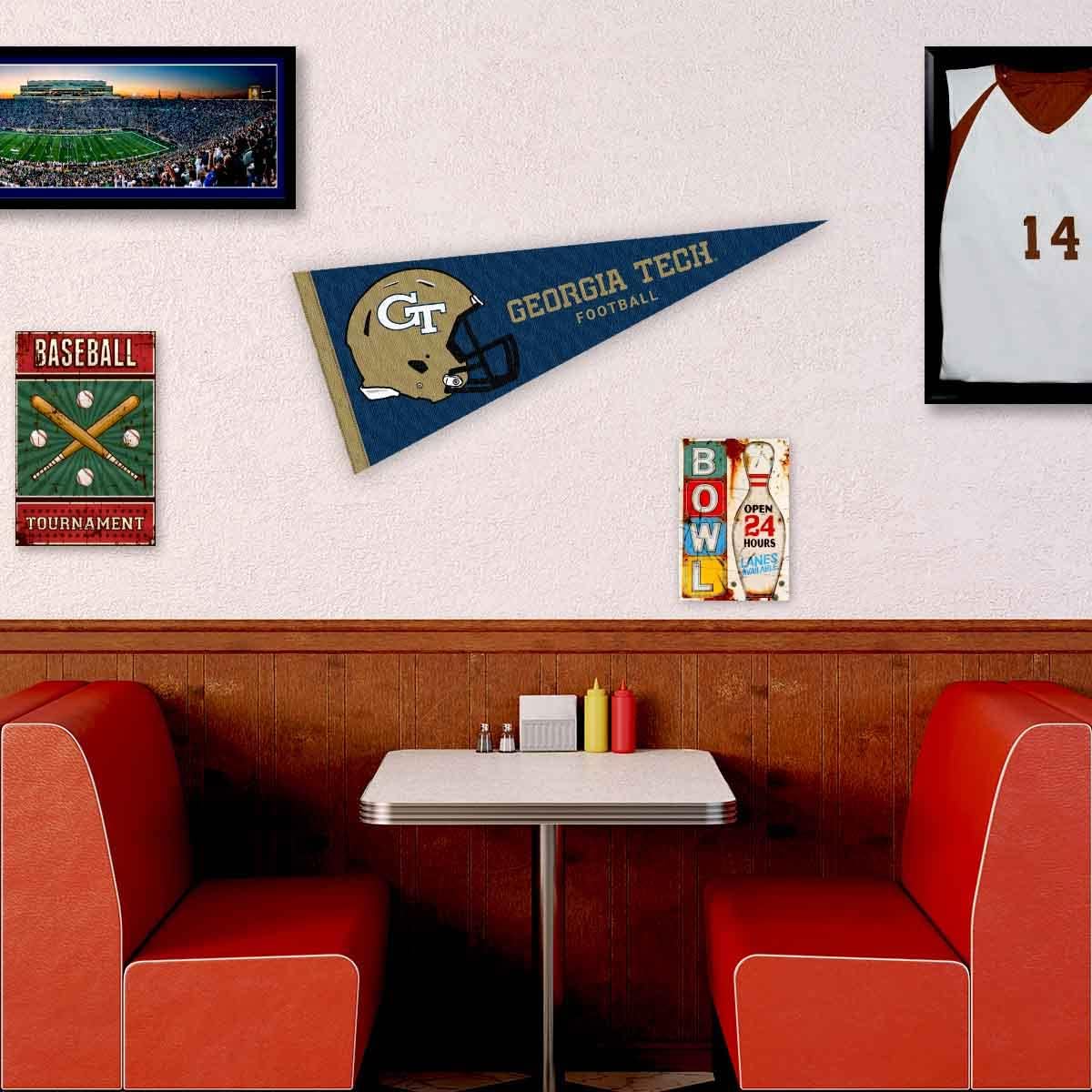 Georgia Tech Yellow Jackets Football Helmet Pennant