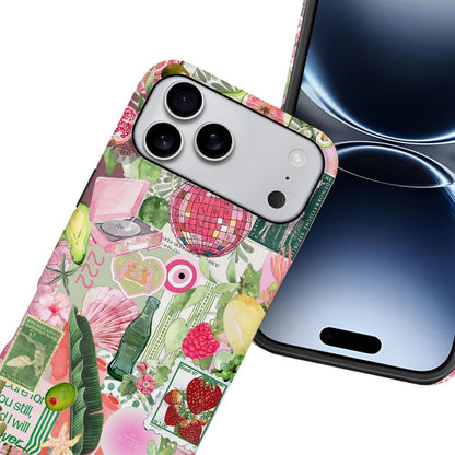 Case for iPhone 17 Pro Max,Fruit Lemon Leaf Collage Phone Case Military-Grade Drop Protection Cover for Women Girl - Frosted