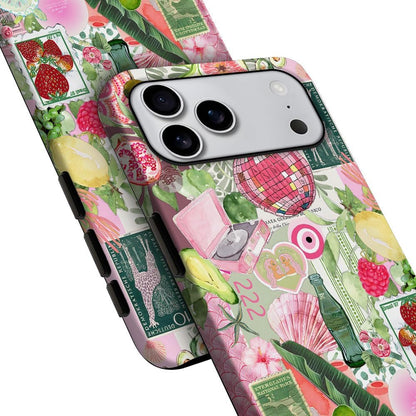 Case for iPhone 17 Pro Max,Fruit Lemon Leaf Collage Phone Case Military-Grade Drop Protection Cover for Women Girl - Frosted