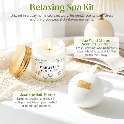 Birthday Gifts for Women, Sending Sunshine Christmas Gifts, Get Well Soon Basket Care Package with Wine tumblers for Thinking of You Her Sister Best Friend