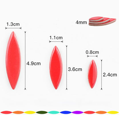 200g Ceramic Mosaic DIY Set Colorful Petal Ceramics Leafy Vein Mosaic Tiles Craft Materials Mosaic Art Materials - Mixed Colors