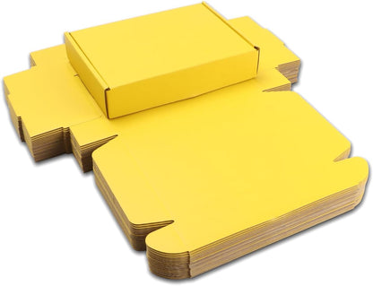 Yellow Shipping Packaging Hard Corrugated Cardboard Shipping Boxs Gift Wrap Box for Bridesmaid Proposal,Invitations, Wedding,Christmas,Anniversary with Lids Anti-Impact Suitable E-Commerce | Yellow Mailer Gift Boxes Foldable Wrap Box for Bridesmaid