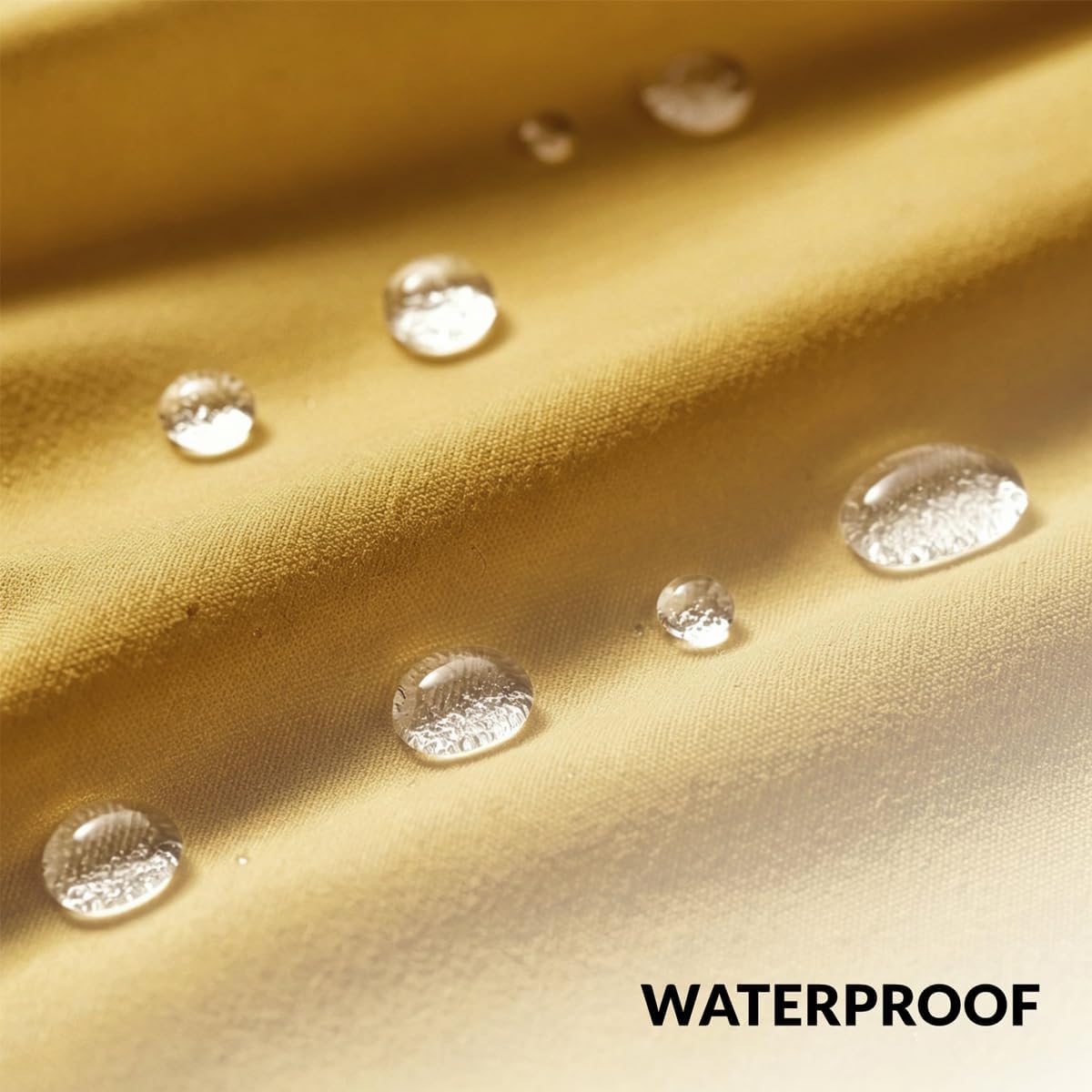 Ombre Yellow and White Shower Curtain Liner,Waterproof Fabric Shower Curtain with 3 Weighted Magnets, Odorless Cloth Lightweight Bathroom Curtain,Sturdy Rustproof Grommets,72 x 72