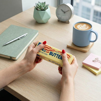 Squishy Butter Slow Squeeze – Slow Rising Stress Relief Fidget Squeezy, America Flag PU Foam Butter Suishies for Office & Study，Bright Yellow Squishy's