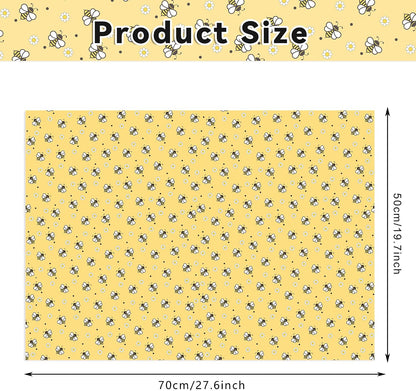 50 Sheets Bee Tissue Paper Bulk - 20x27 Inches Cute Yellow Bee & Daisies Gift Wrapping Tissue for Birthday, Baby Shower, Birthday Party, Wedding Decor, Gift Packaging, DIY Crafts & Arts