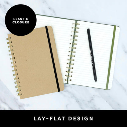 Lined Spiral Journal Notebook, (Yellow), 160 Pages, Hardcover Journal for Women & Men, Medium 5.5 in x 8 in - 100 GSM, Thick Paper, Spiral Notebook for Work, School & Journaling