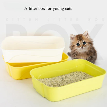 Portable Cat Litter Box with Semi-Enclosed Design & Splash-Proof Tray, Odor Control Litter Pan for Travel Use - Easy Clean Pet Toilet for Multiple Cats(Yellow)