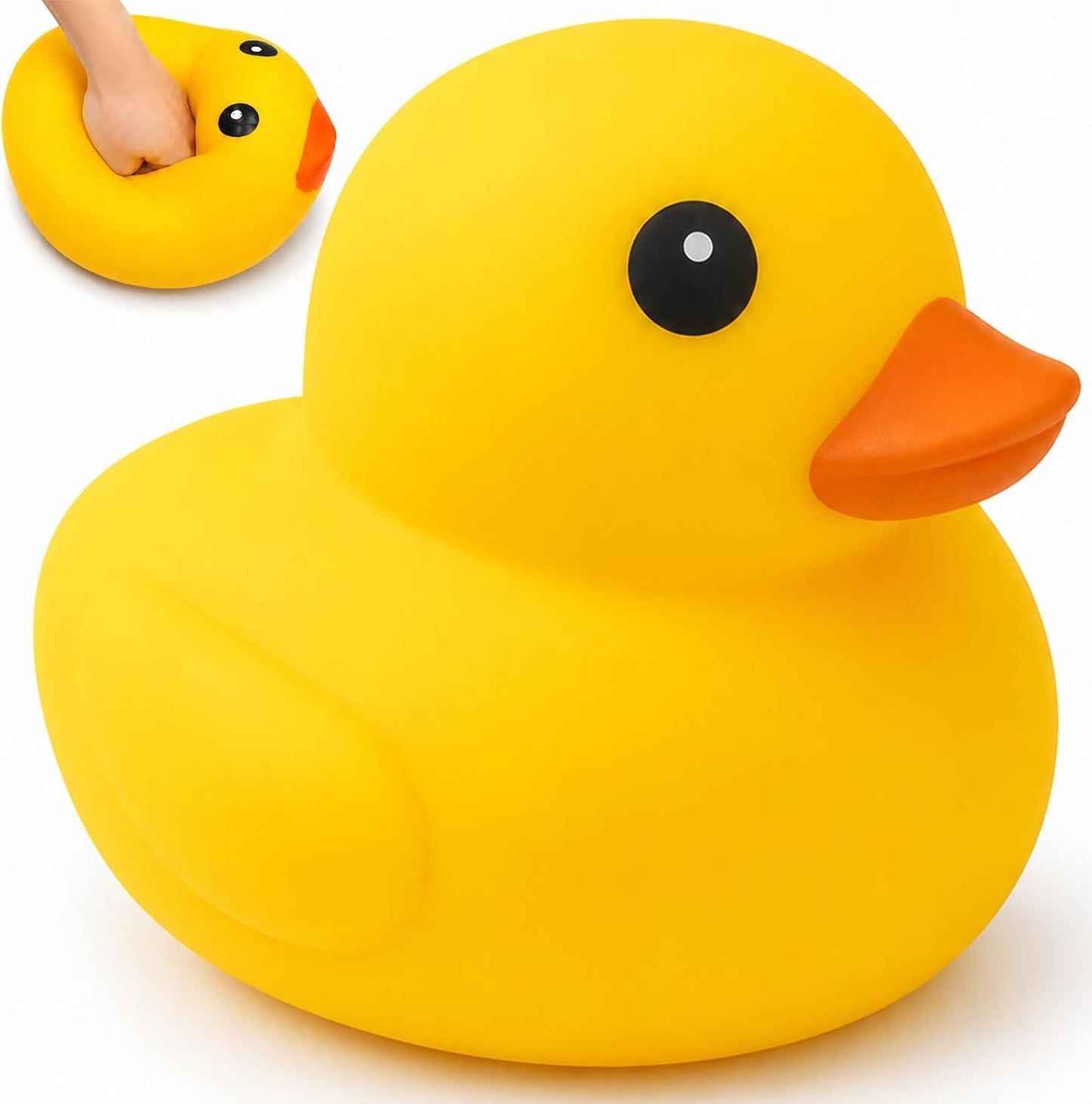 Jumbo Duck Squishy Squeeze Toys Stress Relief Fidget Toy for Teens & Adults,Giant Sensory Stress Balls for Anxiety Relief,Cool Office Desk Decor Party Favors Birthday Gifts (Yellow)