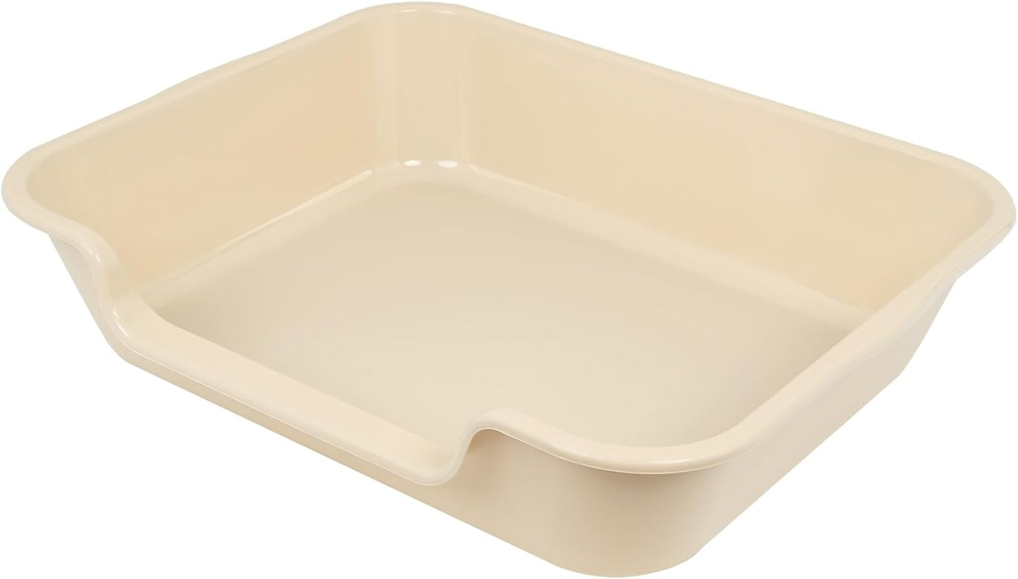 Extra Large Low Entry ABS Cat Litter Box, Yellow, 24" L x 20" W, 1 Pack | Durable low entry litter box, non-stick, odor-free, ideal for seniors, kittens, rabbits, large cats and multi-pet homes.