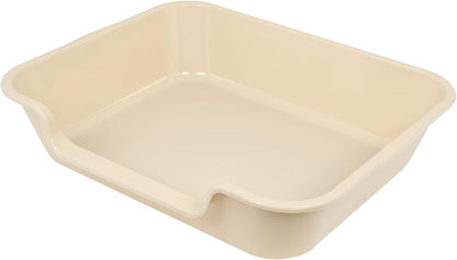 Extra Large Low Entry ABS Cat Litter Box, Yellow, 24" L x 20" W, 1 Pack | Durable low entry litter box, non-stick, odor-free, ideal for seniors, kittens, rabbits, large cats and multi-pet homes.